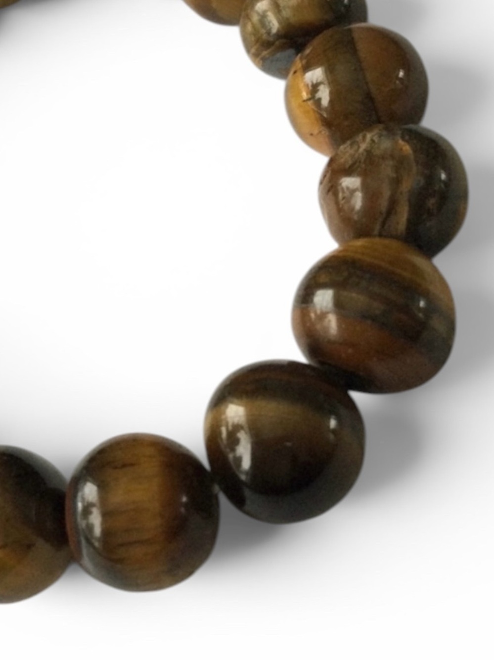 Handmade Tiger’s Eye Stretch Bracelet, 8mm Natural Stone, Fits 6.5–7" Wrist - Picture 9 of 10
